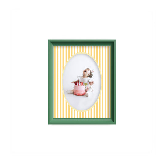 Small Stripes Photo Mount - mount for picture frame - green frame - wall hanging - Coeur et Maman