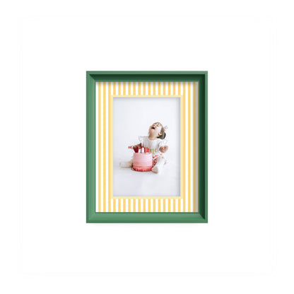 Small Stripes Photo Mount - mount for picture frame - green frame - wall hanging - Coeur et Maman