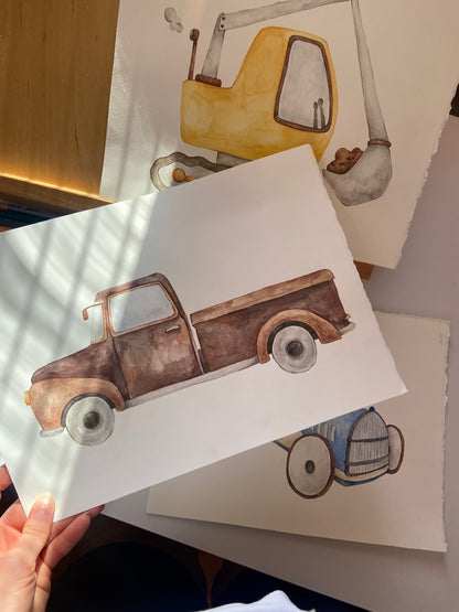 Pick-up Truck Nursery Art Print