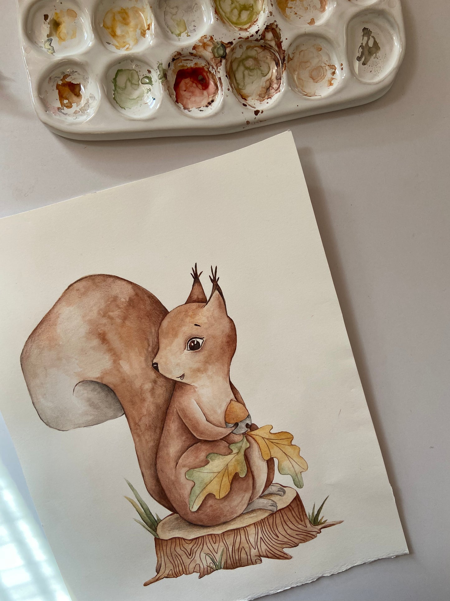 Red Squirrel Nursery Art Print
