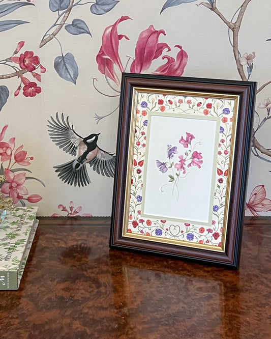 Coeur et Maman x Georgia Brent The Promise Printed Picture Frame Mount Board in Rectangular aperture. A heirloom gift for brides and newly weds.