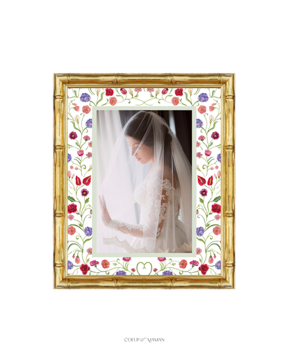 Coeur et Maman x Georgia Brent The Promise Printed Picture Frame Mount Board in Rectangular aperture. A heirloom gift for brides and newly weds.