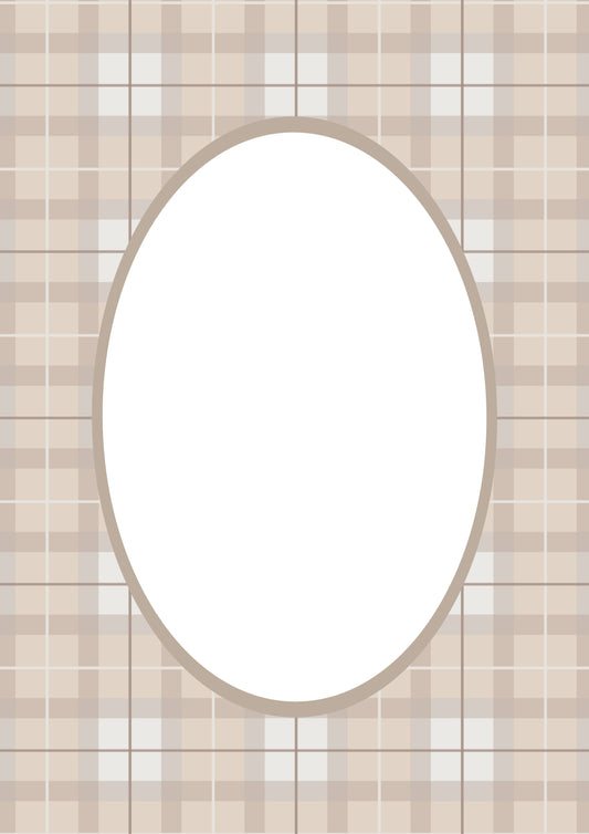 Campbell__Taupe_Oval

Campbell of Cawdor tartan picture frame mat board in taupe. Perfect heirloom gift for special occasions baby showers, birthdays, christenings, anniversaries, Father's Day, Mother's Day and Christmas. Suitable for classic interiors and grandmillennial interiors. 