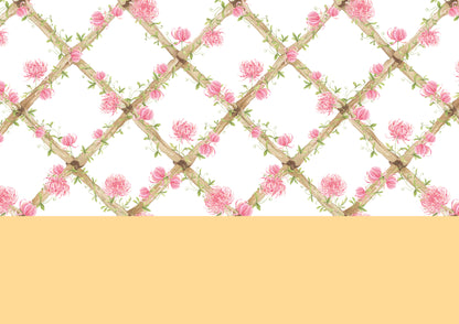 BambooTrellisBorder__chrysanthemums