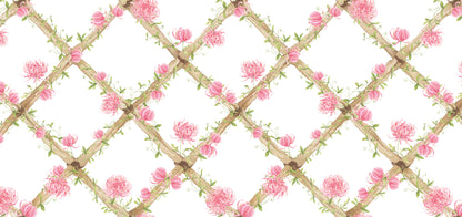 BambooTrellisBorder__chrysanthemums