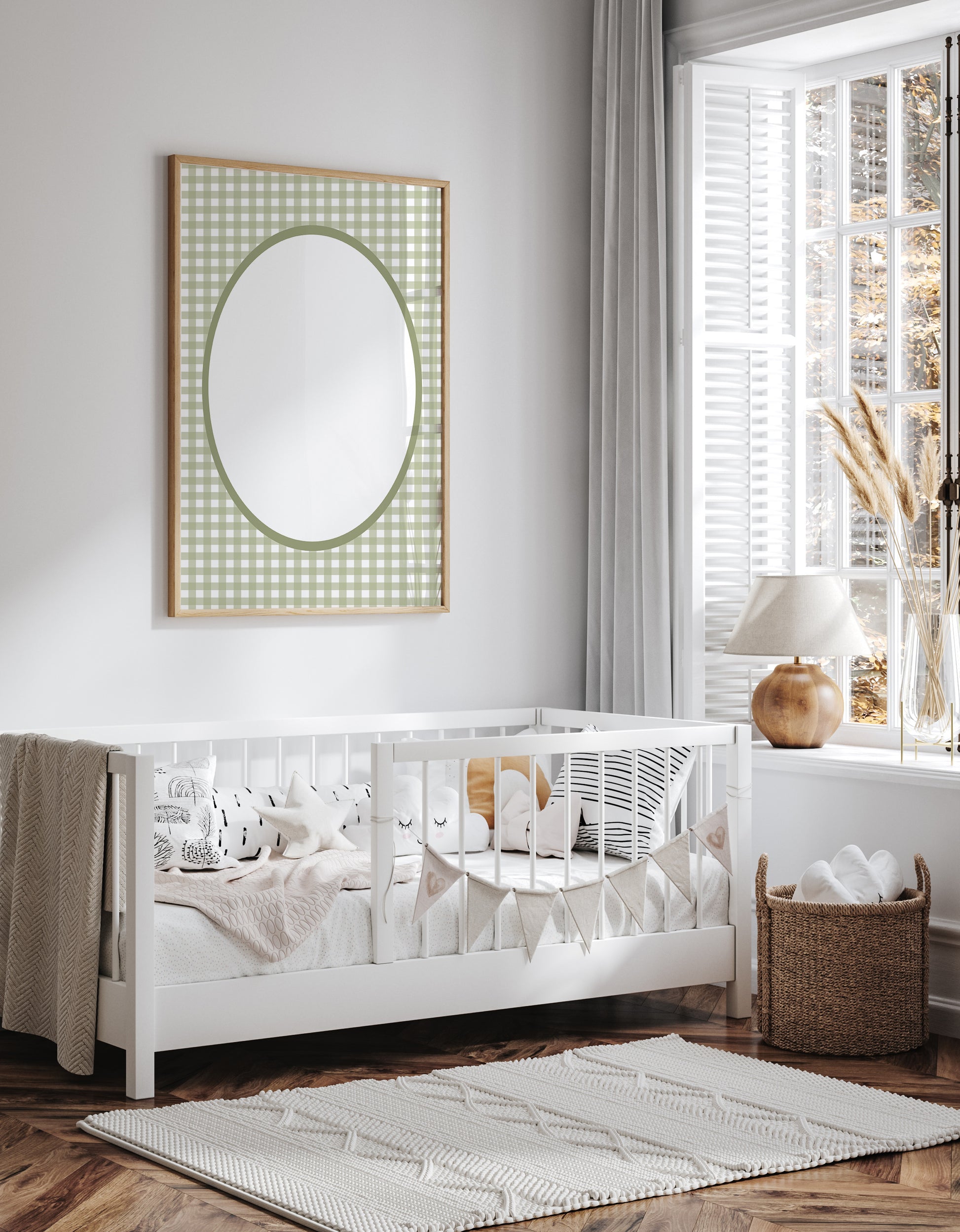 Gingham__Green__Oval
