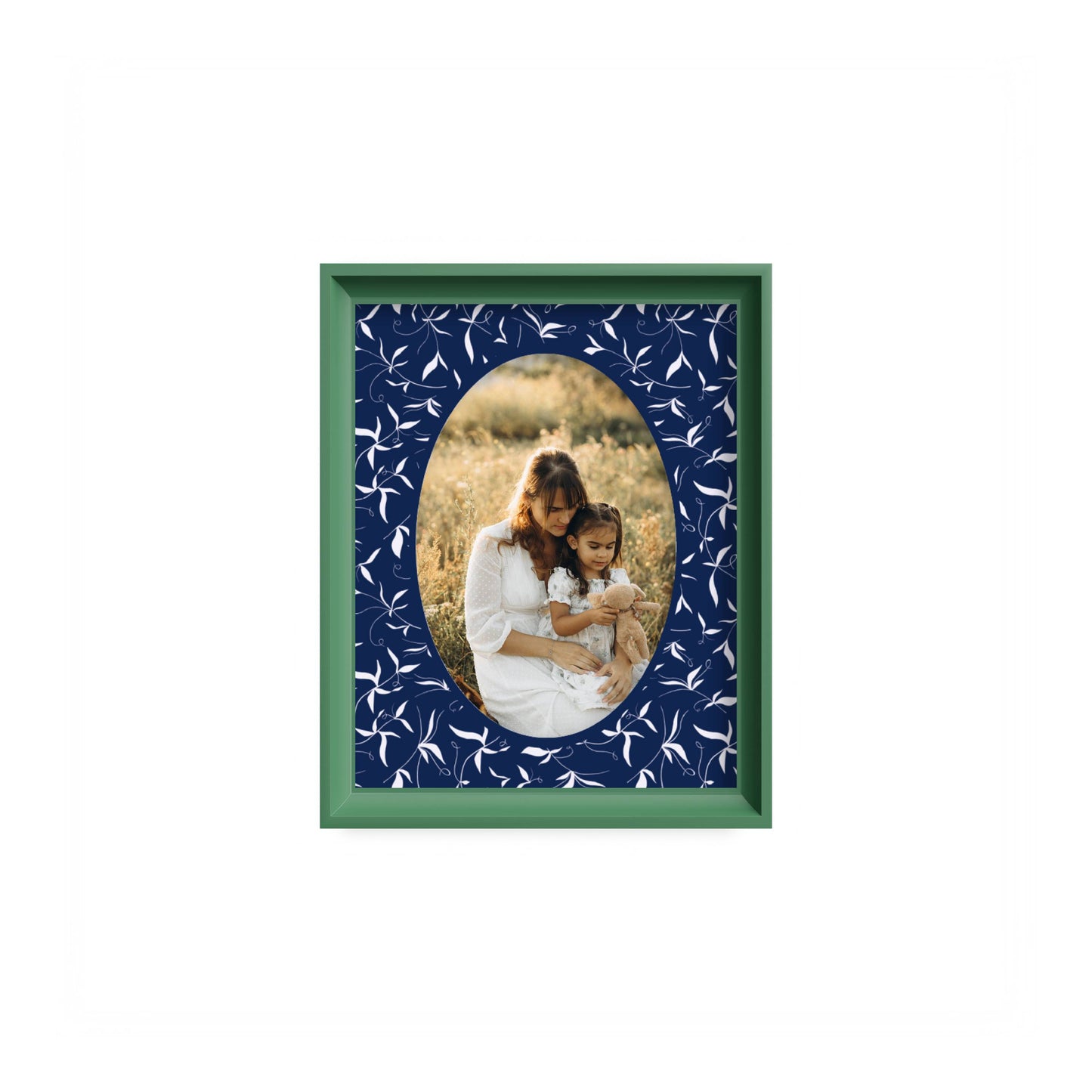 Botanical Photo Mount - picture frame passepartout - oval aperture - Coeur et Maman