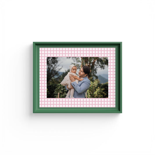 Gingham Photo Mount