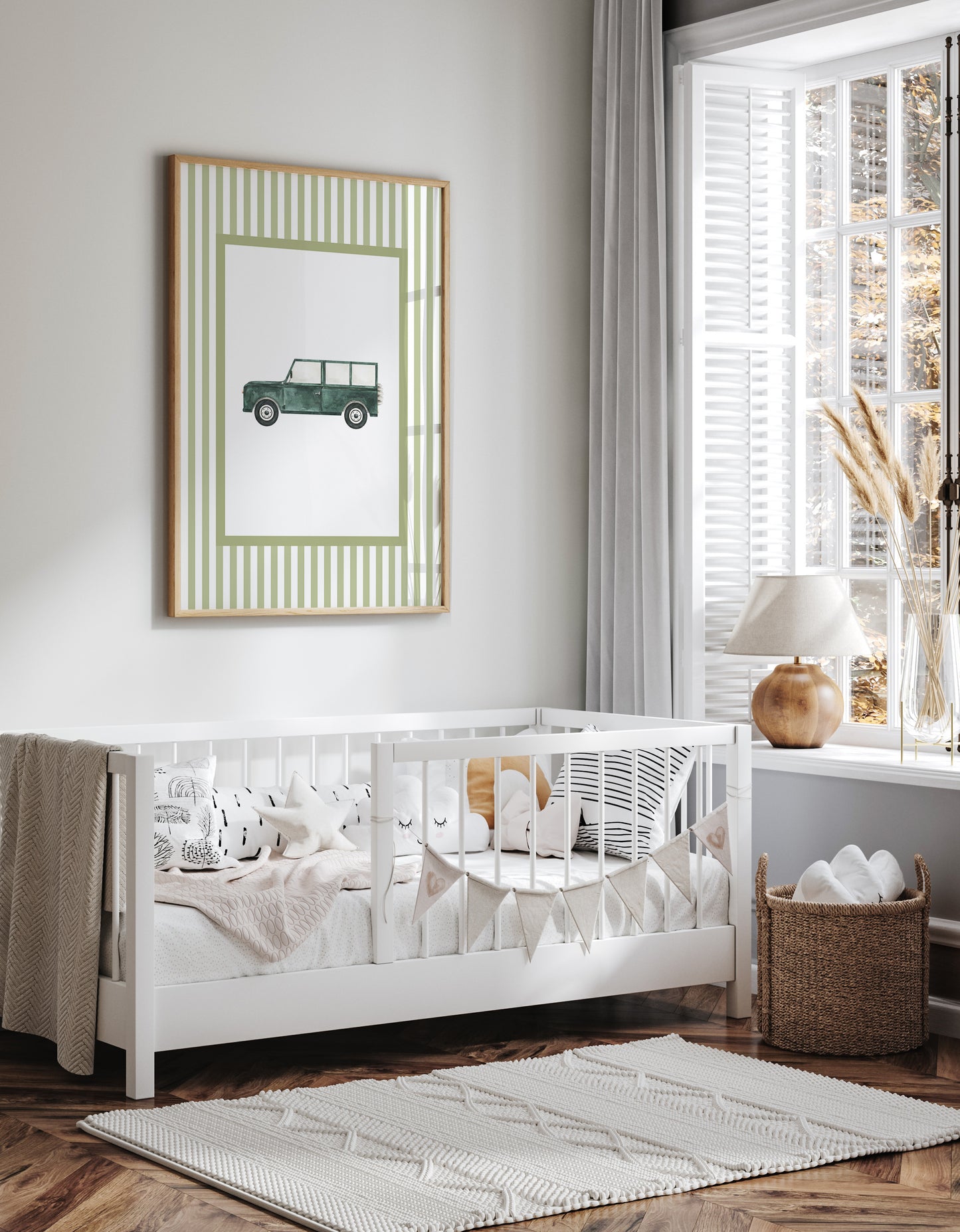 Smallstripes__Green__Rectangle__landrover

Green striped picture frame mat board with fresh, playful lines; perfect for framing nursery art, springtime photos, or nature-inspired prints — a thoughtful gift for baby showers, birthdays, christenings, or Easter celebrations.