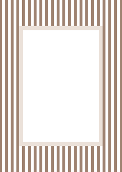 Smallstripes__Brown__Rectangle

Brown striped picture frame mat board with traditional vertical lines; ideal for framing woodland-themed art, autumn family photos, or neutral nursery prints — a timeless gift for baby showers, birthdays, or christenings.
