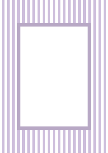 Smallstripes__Lilac__Rectangle

Lilac striped picture frame mat board with gentle vertical lines; perfect for soft-toned nursery art, girls’ birthday photos, or floral prints — a lovely gift for baby showers, birthdays, christenings, or springtime decorating.