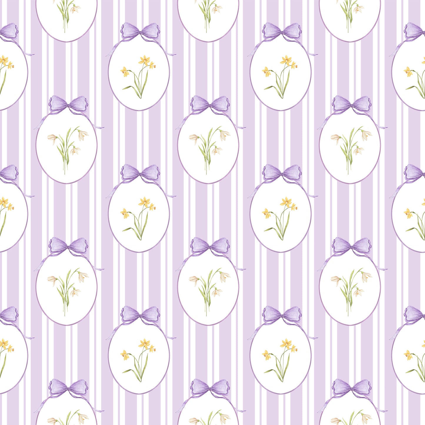 SnowdropsPinstripe__Lilac