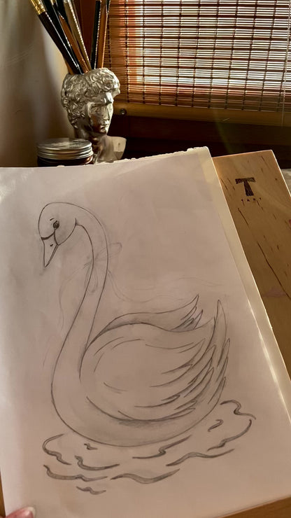 Swan Nursery Art Print