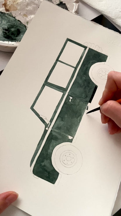 Land Rover Defender Nursery Art Print