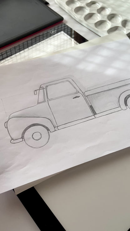 Pick-up Truck Nursery Art Print